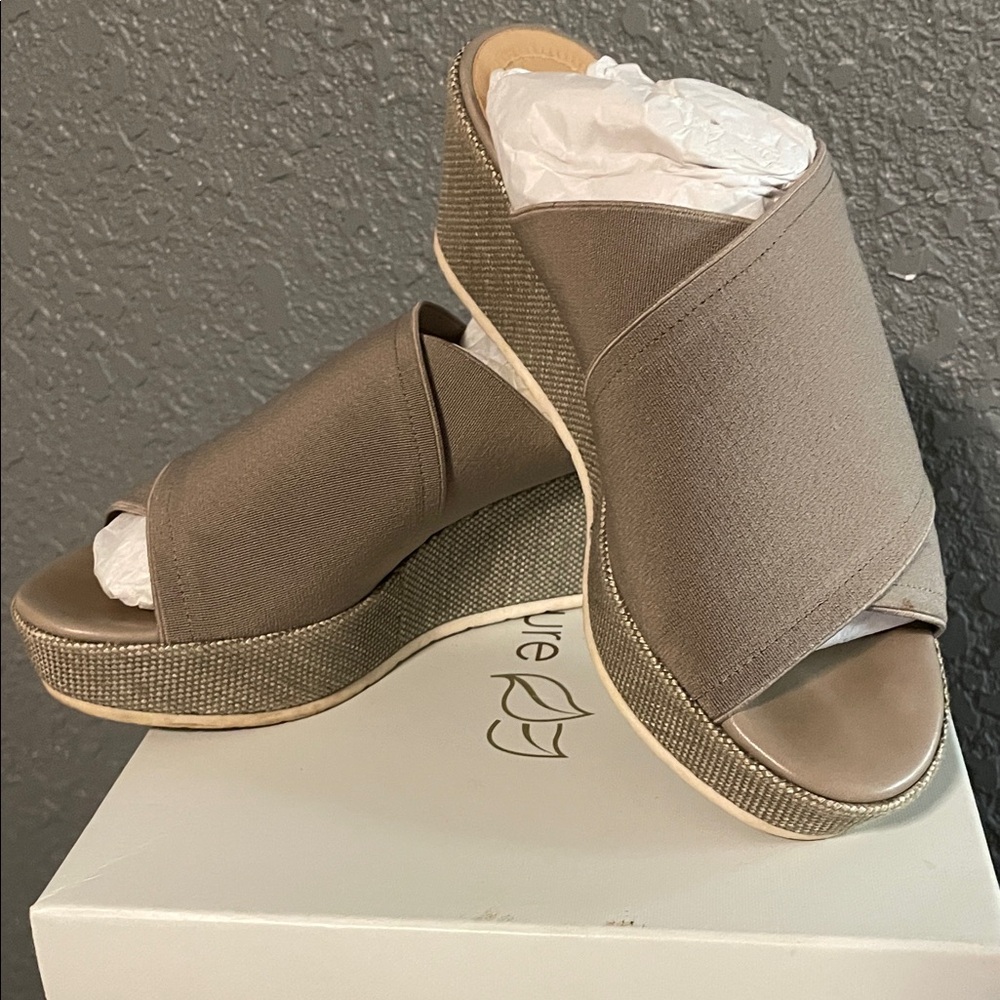 Nurture by Lamaze Taupe Wedge Sandals